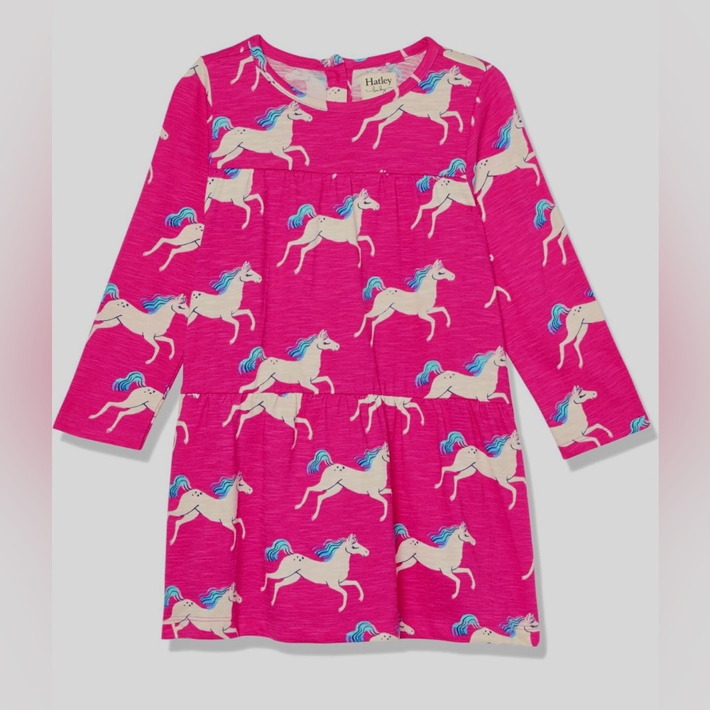 NWT - Hatley Boutique - Galloping Horses - Tiered Dress - 2T